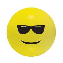 Stoere stress emoji met zonnebril