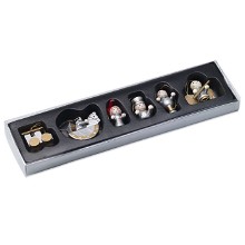 Set van 6 kerstboomhangers | Hout