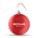 Platte kerstbal met metalen look | 75 mm