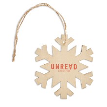 Houten boomhanger in sneeuwvlokvorm | 70 mm