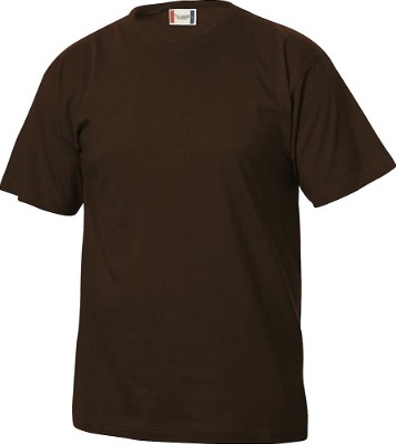 Basic kinder T-shirt dark mocca