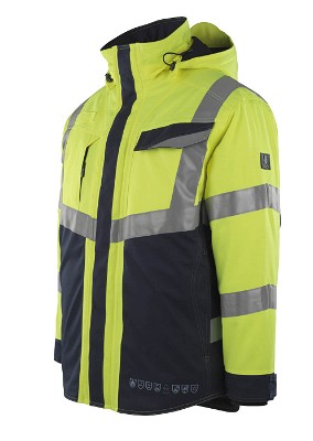 Mascot Emmen jack hi-vis geel/donkermarine 