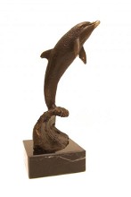 Bronzen sculptuur dolfijn