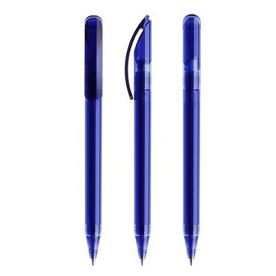 Prodir DS3 transparant donkerblauw snel