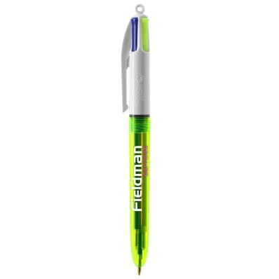 BIC 4 kleuren pen Fluo