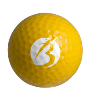 Gekleurde golfbal geel
