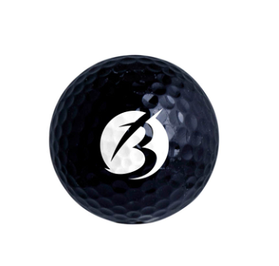Gekleurde golfbal zwart