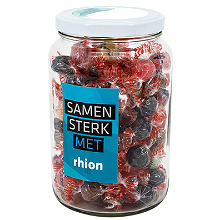 Rechte glazen snoeppot 1700 ml