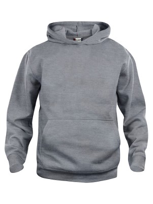 Basic kinder hoodie grijs-melange