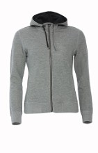 Classic dames hoodie met rits 