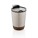 Koffiebeker met kurk 300 ml zilver