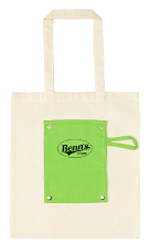 Opvouwbare katoenen tas met insteekvakje | 41,5 x 37 cm