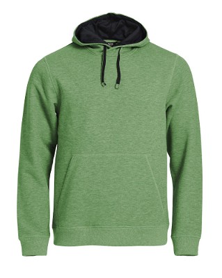 Classic hoodie groen-melange