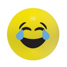 Huilend lachende stress emoji