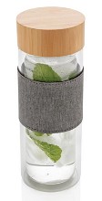 Impact dubbelwandige borosilicaat glazen drinkfles 360 ml