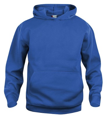 Basic kinder hoodie kobaltblauw