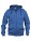 Basic hoodie met rits kobaltblauw