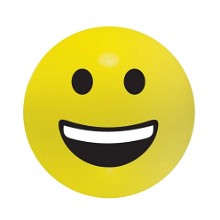 Glimlachende stress emoji