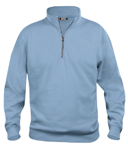Basic sweater met halve rits