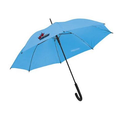 Paraplu met gebogen handvat lichtblauw