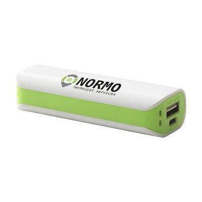 2 kleurige powerbank 2200 mAh lichtgroen