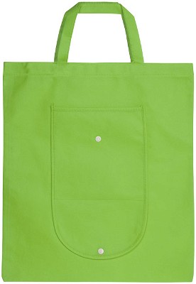 Non woven opvouwbare tas limegroen