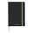 Zwart notitieboekje met gekleurd elastiek A5 lichtgroen