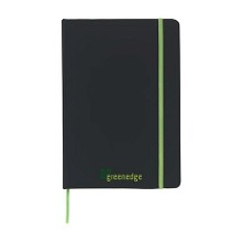 Zwart notitieboekje met gekleurd elastiek A5
