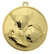 Medaille voetbal, voetbalschoen en trofee | Ø 50 mm