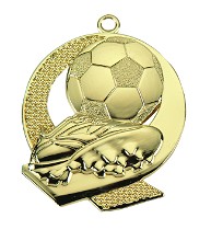 Medaille voetbalschoen met bal | Ø 43x50 mm