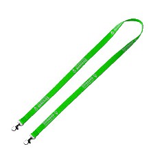 Polyester lanyard met 2 haken