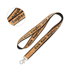 Polyester lanyard met kurklaag