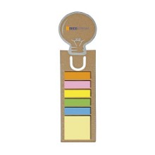 Boekenlegger met zelfklevende memovelletjes en liniaal
