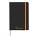 Zwart notitieboekje met gekleurd elastiek A5 oranje