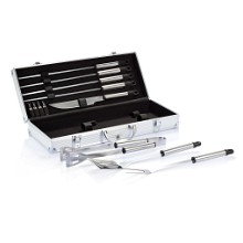 Barbecue set 12-delig in aluminium koffer