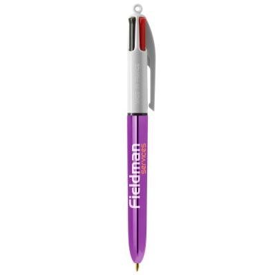 BIC 4 kleuren pen Shine paars