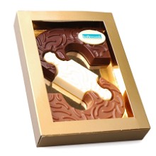 Puzzel chocoladeletter S 200 gram | UTZ gecertificeerd | Met logo