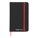Zwart notitieboekje met gekleurd elastiek A6 rood
