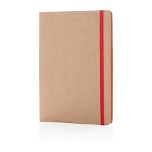 A5 kraft notitieboek met gekleurde zijkant