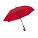 Paraplu met gebogen handvat rood