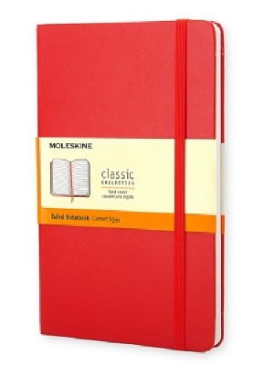 Moleskine Classic Hard Cover Large gelinieerd rood