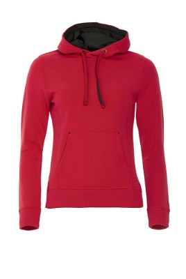 Classic dames hoodie rood