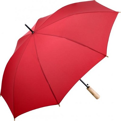 Fare ECO paraplu met bamboe handvat rood