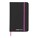 Zwart notitieboekje met gekleurd elastiek A6 roze