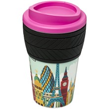 Coffee to go beker 350 ml dubbelwandig met tyre grip