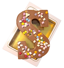 Chocoladeletter S gedecoreerd 200 gram | UTZ gecertificeerd | Lantilles & Marshmallows