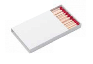 Doosje met 18 lucifers | 56 x 41 x 7 mm