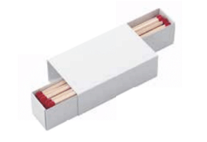 Doosje met 36 lucifers | 56 x 33 x 18 mm