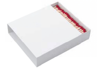 Doosje met 120 lucifers | 108 x 10 x 28 mm
