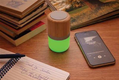 Bamboe bluetooth speaker met licht | 3 watt